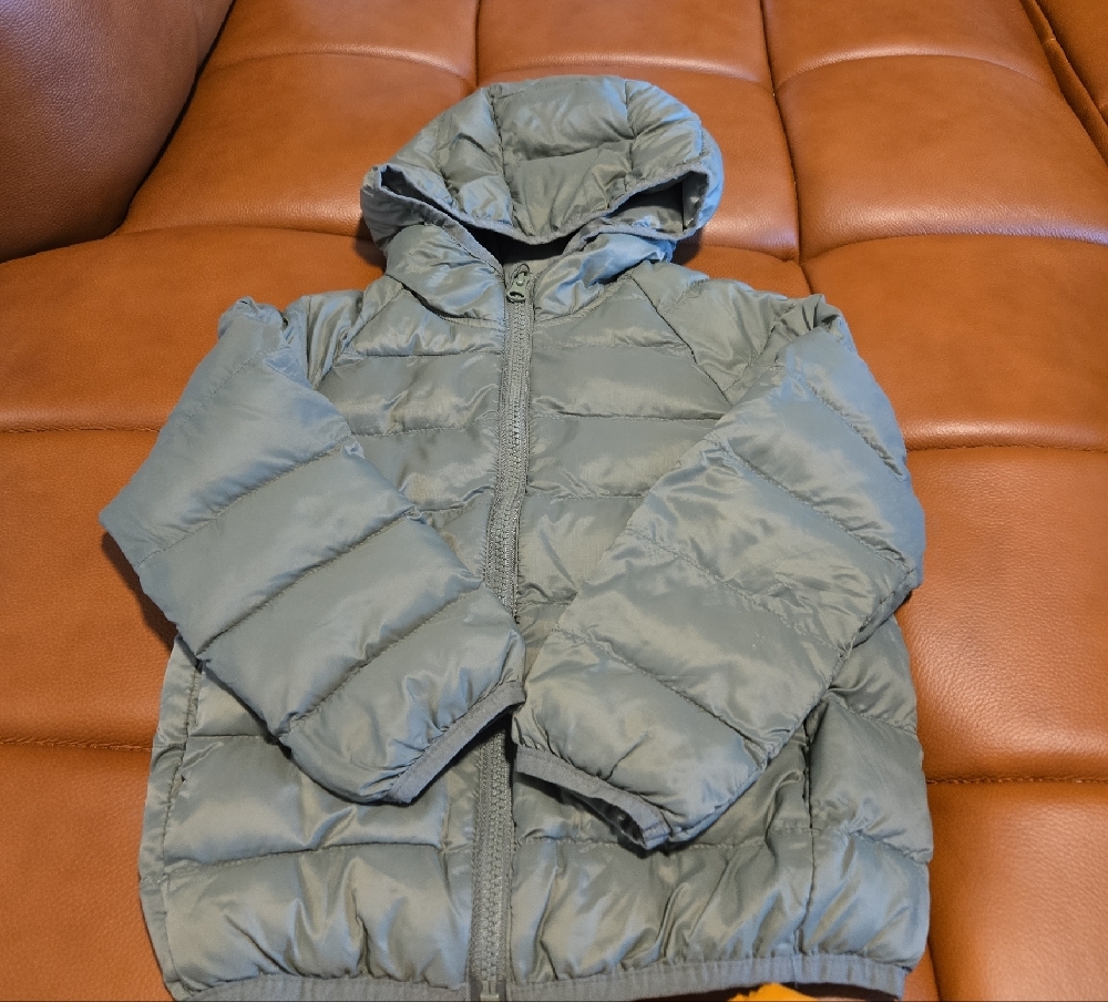2 Size 4T Wonder Nation Puffer Jackets - Moss Green And Goldenrod - Picture 2 of 10